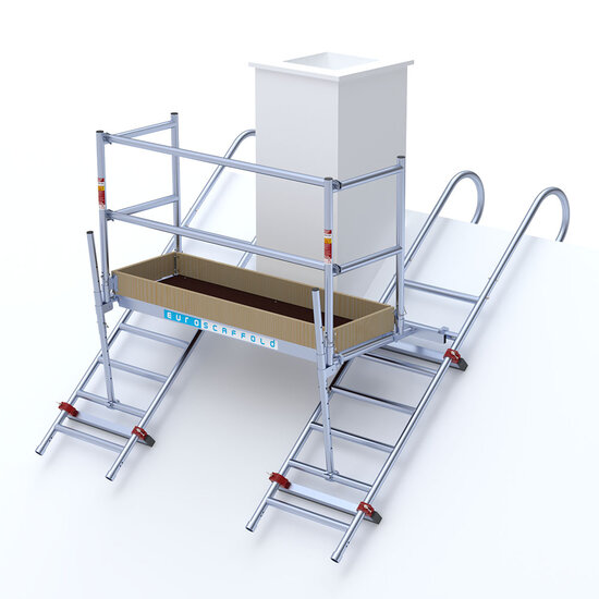Euroscaffold Alu steigerladder met koppelpen