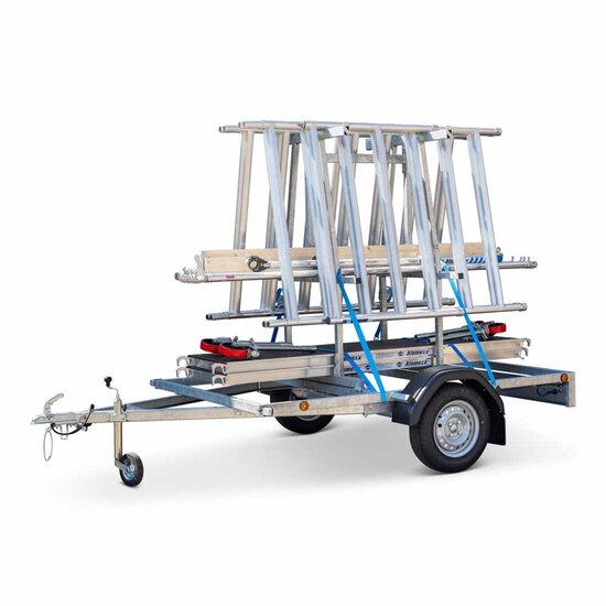 Alumexx Basic Steigeraanhanger 250 Open + Rolsteiger Alumexx Budget 135x250 6,2m werkhoogte