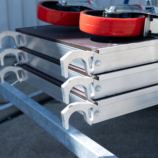 Alumexx Basic Steigeraanhanger 250 Open + Alumexx Budget Rolsteiger 135x250 8,2 m werkhoogte