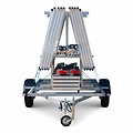 Alumexx Basic Steigeraanhanger 250 Open + Alumexx Budget Rolsteiger 135x250 10,2 m werkhoogte
