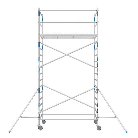Alumexx VDM Bakwagen met Basic Steigerbok + Alumexx Rolsteiger Budget 135x250 6,2 werkhoogte