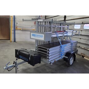 Steigeraanhanger 250 + Rolsteiger Euro 135x250 10,2 meter werkhoogte 2e hands