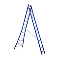 Eurostairs Eurostairs Reform ladder dubbel uitgebogen 2x14 sporten + gevelrollen