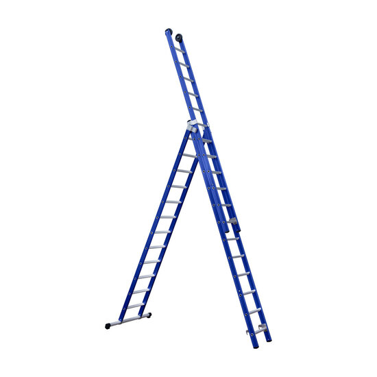 Eurostairs Eurostairs Reform ladder driedelig recht 3x12 sporten + gevelrollen