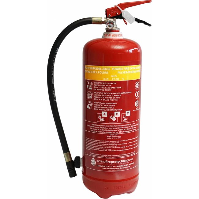 FireDiscounter Fire extinguisher powder 6kg (ABC) -  No Benor