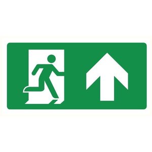 Pikt-o-Norm Pictogram nooduitgang rechtdoor