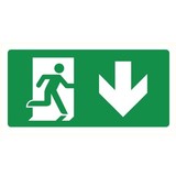 Pictogram nooduitgang beneden