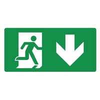 Pikt-o-Norm Pictogramme sortie de secours en bas