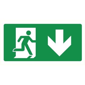 Pikt-o-Norm Pictogramme sortie de secours en bas