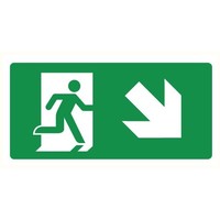 Pikt-o-Norm Pictogram emergency exit down right