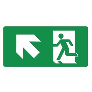 Pikt-o-Norm Pictogramme sortie de secours en haut gauche