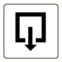 Pikt-o-Norm Pictogram exit inward turning