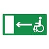 Pikt-o-Norm Pictogram emergency exit wheelchair left