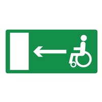 Pikt-o-Norm Pictogram emergency exit wheelchair left