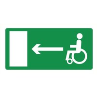 Pikt-o-Norm Pictogram nooduitgang rolstoel links