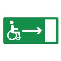 Pikt-o-Norm Pictogram emergency exit wheelchair right