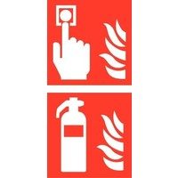 Pikt-o-Norm Pictogram combi fire alarm extinguisher