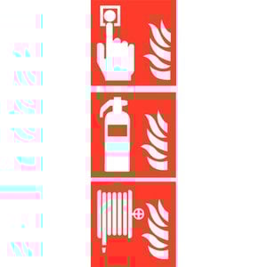 Pikt-o-Norm Pictogramme combi détecteur extincteur dévidoir