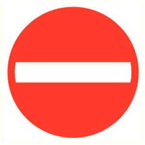 Pikt-o-Norm Pictogram verboden enkele richting