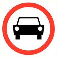 Pikt-o-Norm Pictogram vehicles prohibited