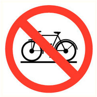 Pikt-o-Norm Pictogram bicycles prohibited