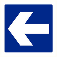 Pikt-o-Norm Pictogram aanwijzing pijl blauw