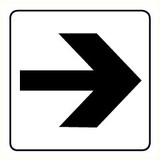 Pictogram indication arrow black and white