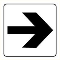 Pikt-o-Norm Pictogram indication arrow black and white