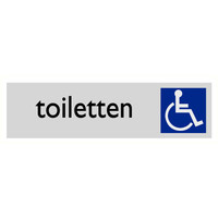 Pikt-o-Norm Pictogram tekst toilet mindervaliden