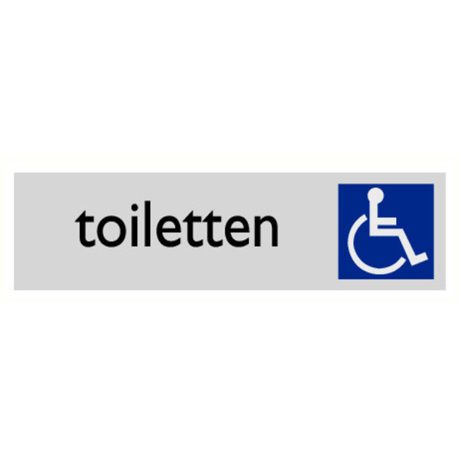 Pikt-o-Norm Pictogram tekst toilet mindervaliden