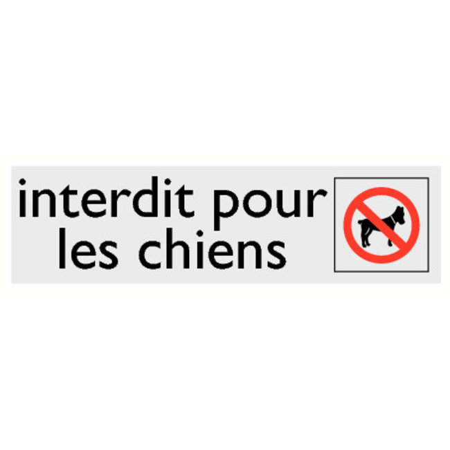 Pikt-o-Norm Pictogramme texte chiens interdits