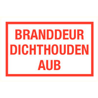 Pikt-o-Norm Pictogram tekst branddeur dichthouden