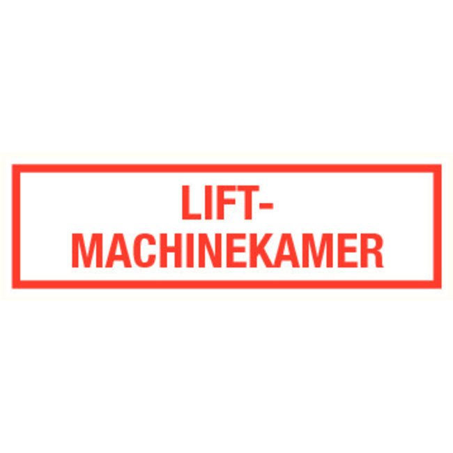 Pikt-o-Norm Pictogram tekst lift-machinekamer