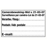 Pictogram tekst camerabewaking aanduidingen