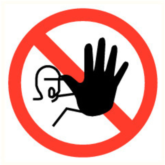Pikt-o-Norm Pictogram acces prohibited for unauthorized persons