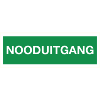 Pikt-o-Norm Pictogram nooduitgang tekst