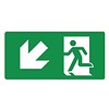 Pictogram emergency exit down left