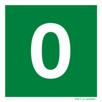 Pikt-o-Norm Pictogramme étage -3 jusqu' à 18 PVC 15cm x 15cm