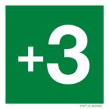 Pictogramme étage -3 jusqu' à 18 PVC 15cm x 15cm