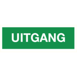 Pictogram uitgang (tekst) PVC