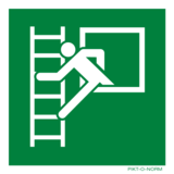 Pictogram escape ladder window