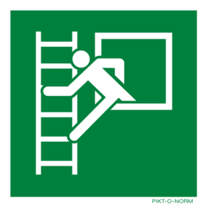 Pikt-o-Norm Pictogram escape ladder window