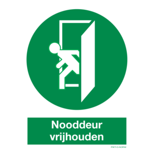 Pikt-o-Norm Pictogram Emergency door keep clear