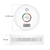 Elro Elro design CO detector with 10-year lithium battery, automatic self-test and night mode