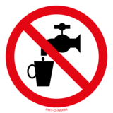 Pictogram no drinking water
