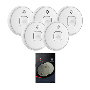 FireDiscounter Paquet budgétaire 2 - 5 x détecteur de fumée Elro avec batterie de 10 ans