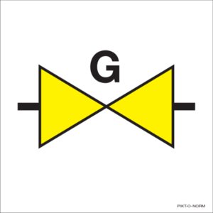 Pikt-o-Norm Pictogram gas valve