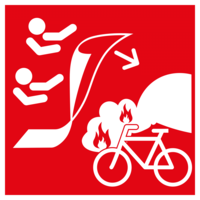 Pikt-o-Norm Pictogram fire blanket electrical bike