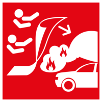 Pikt-o-Norm Pictogram fire blanket (electric) car