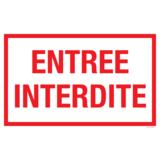 Icon text prohibited access (French)